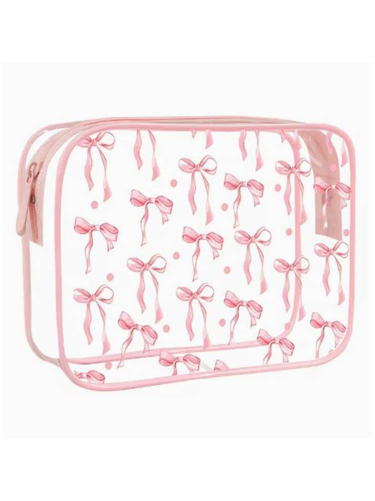 feel good club makeup pouch vanity bag travel toiletry case - pink