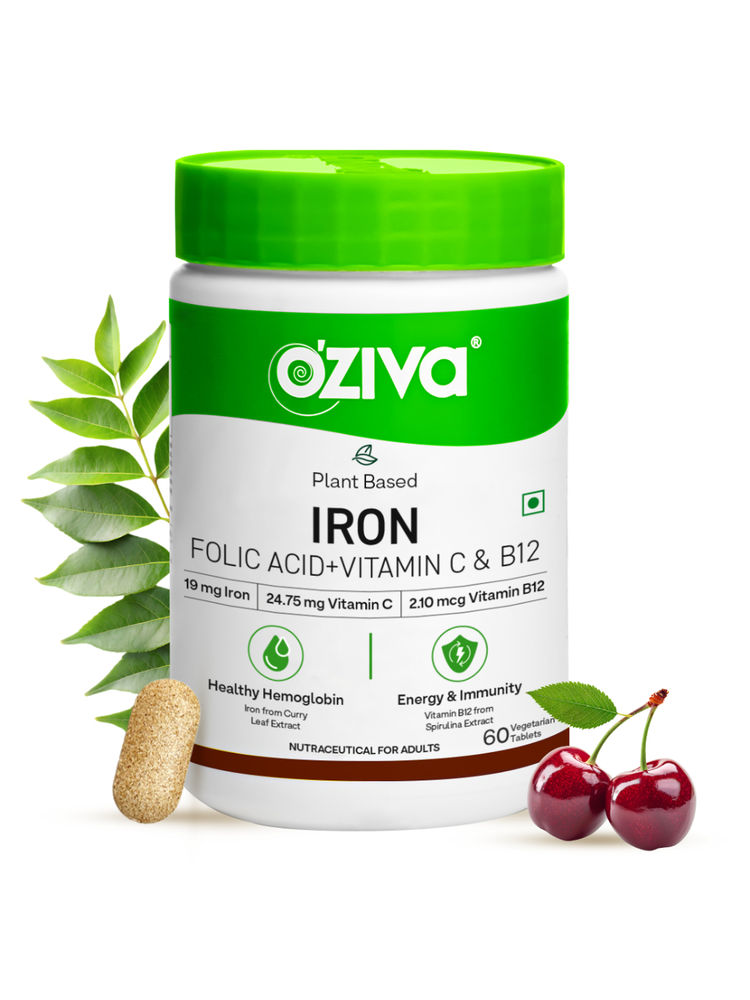 Oziva Plant Based Iron With Folic Acid-picture-19