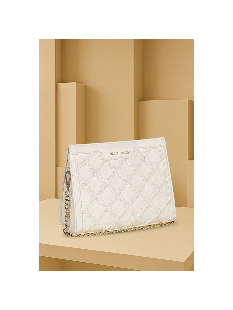 Allen Solly Women White Casual Sling Bag with Detachable Strap-picture-20