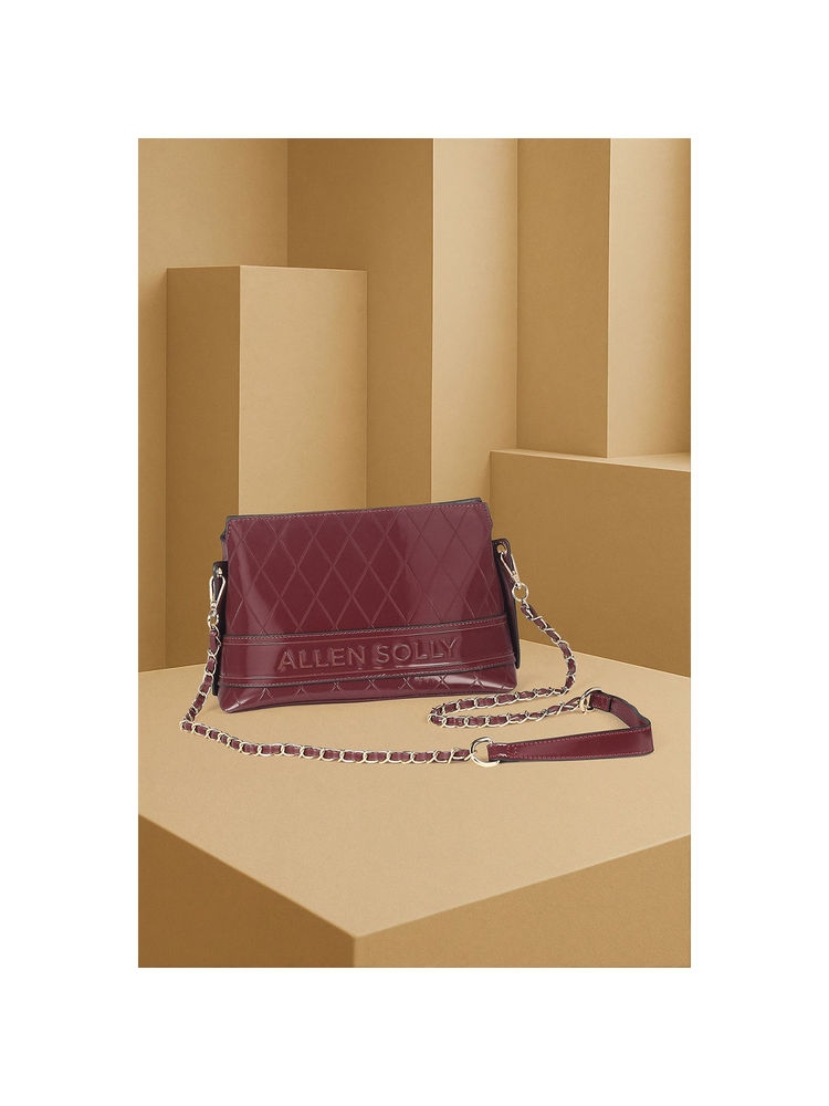 Allen Solly Women Maroon Casual Sling Bag with Detachable Strap-picture-25