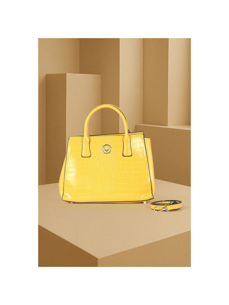 Allen Solly Women Yellow Casual Handbag with Detachable Strap-image-29