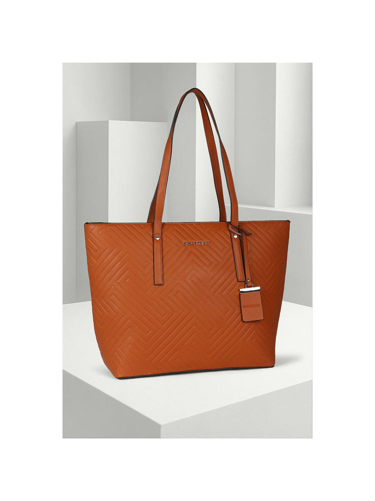 Van Heusen Women Brown Solid Casual Handbag-image-37