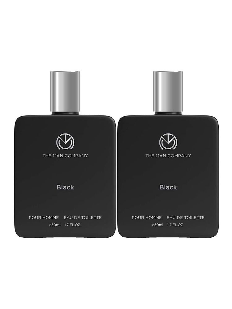 The Man Company Black Edt For Men, Premium Long Lasting Fragrance Spray (pack Of 2)