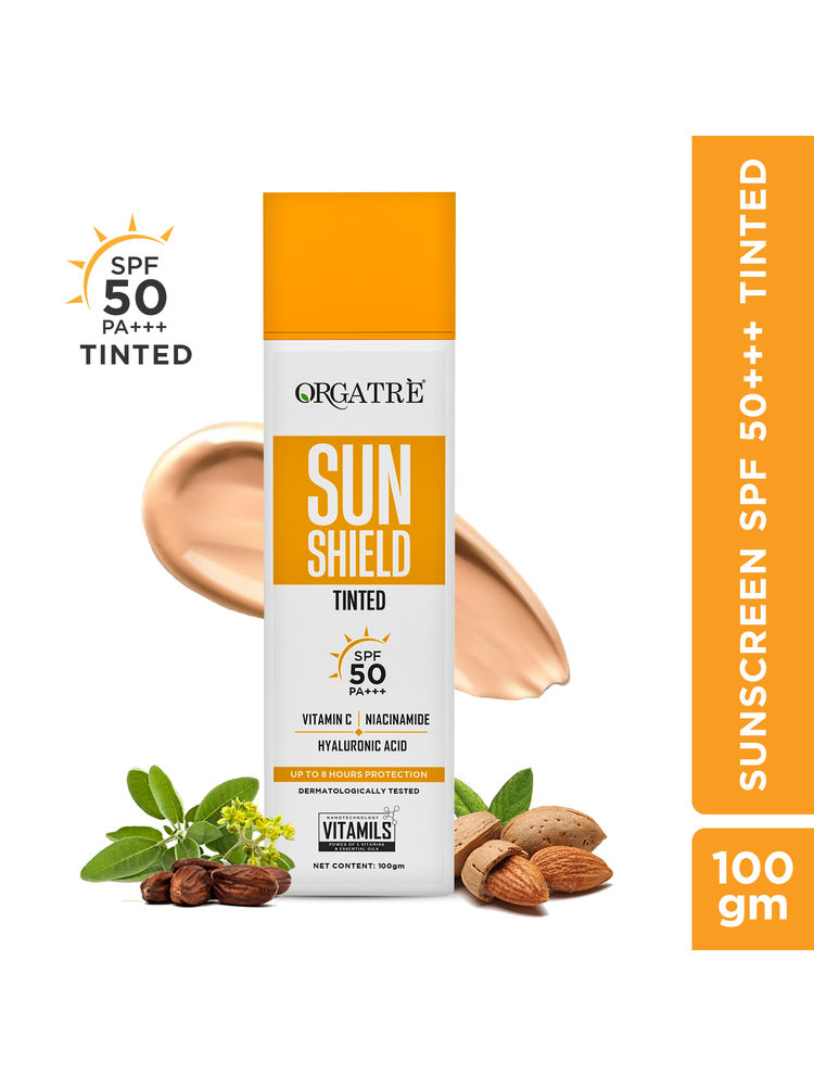 Orgatre Tinted Sunscreen SPF 50 PA+++ Niacinamide & Hyaluronic - Broad Spectrum UV A/B Protection-image-18