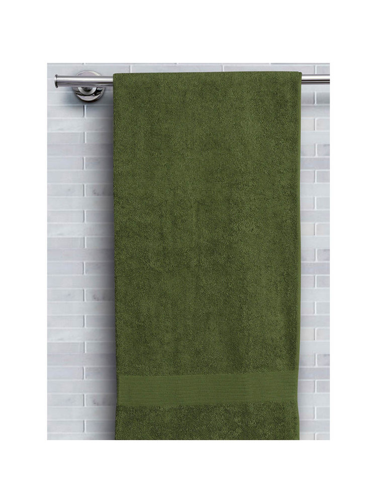 Maspar Cotton Solid Medium Bath Towel Green-picture-17