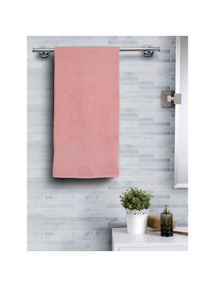 Maspar Cotton Solid Medium Bath Towel Pink-image-14