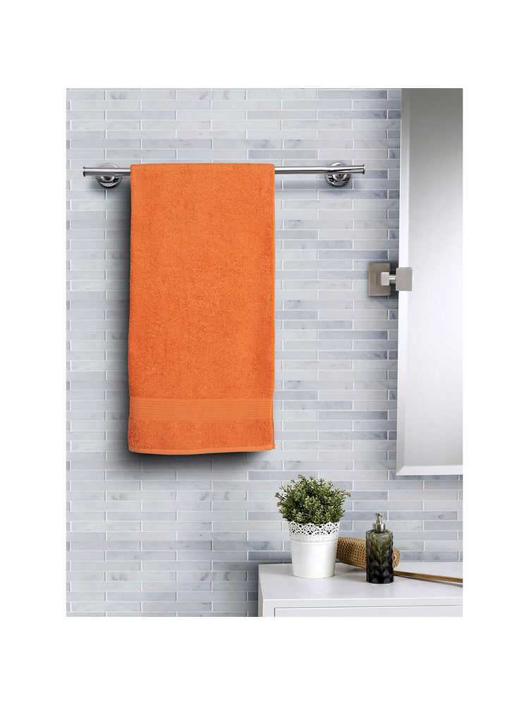 Maspar Cotton Solid Medium Bath Towel Orange-picture-16