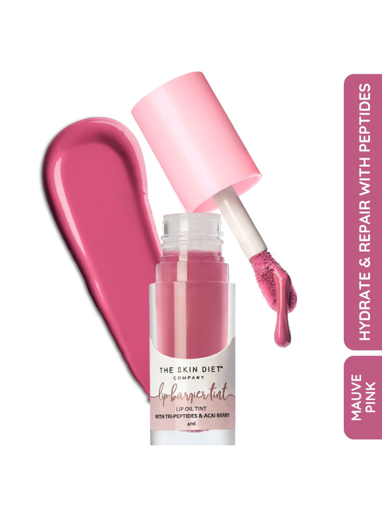 The Skin Diet Company Lip Barrier Tint High Shine Gloss Oil For Dry & Pigmented Lips - Pink Affair