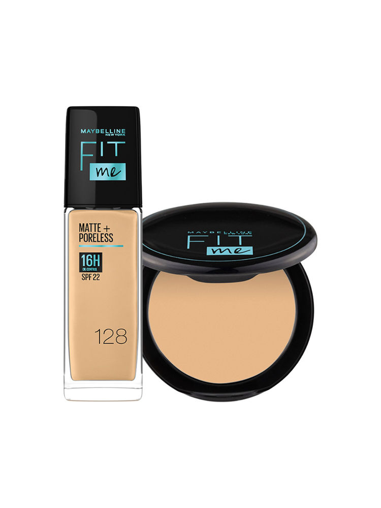 Maybelline New York Seamless Coverage Look - Fit Me Control Compact + Porless Liquid Foundation