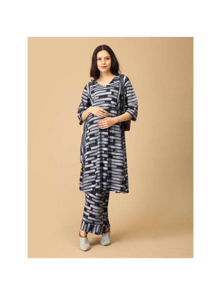 The Mom Store Stroke Of Chic Maternity And Nursing Co Ord (Set of 2)-picture-20