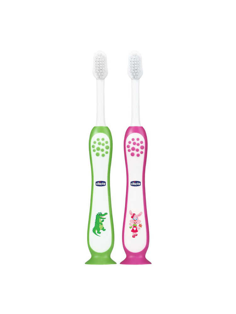 Chicco Toothbrush Set (Pink + Green)-image-29