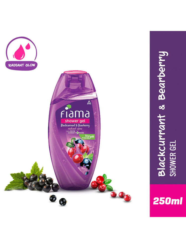 Fiama Shower Gel Blackcurrant & Bearberry Body Wash, Radiant Glowing & Hydrating Skin