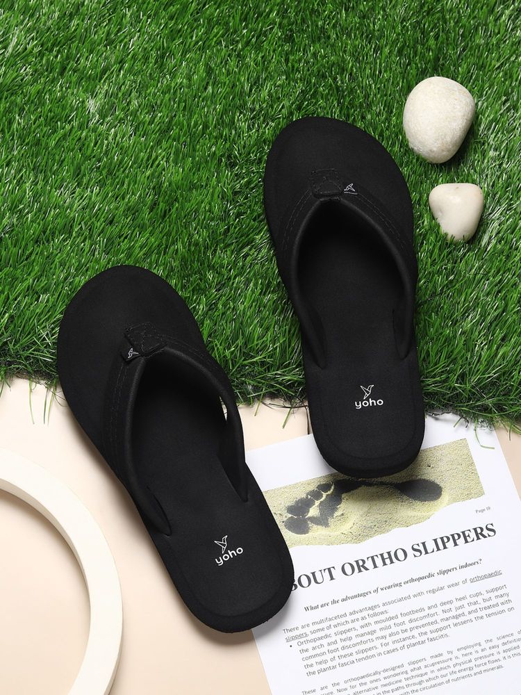 Yoho Women Bubbles Ortho Slippers Soft & Comfortable Lightweight Black