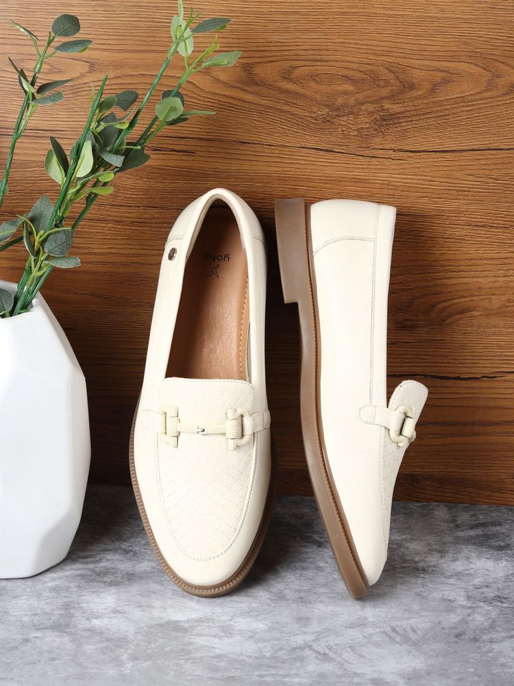 Yoho Women Beige Bliss 002 Loafers-picture-17