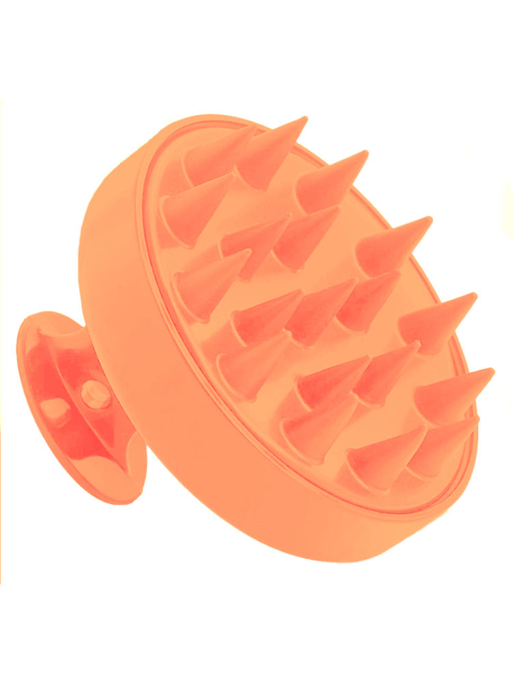 Stasia Street Silicone Hair Shampoo Brush And Scalp Massager - Peach-picture-10