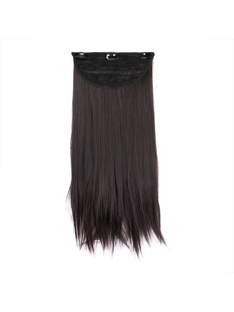 Stasia Street Clip-In 18 Inch Dark Brown Straight Hair Extensions