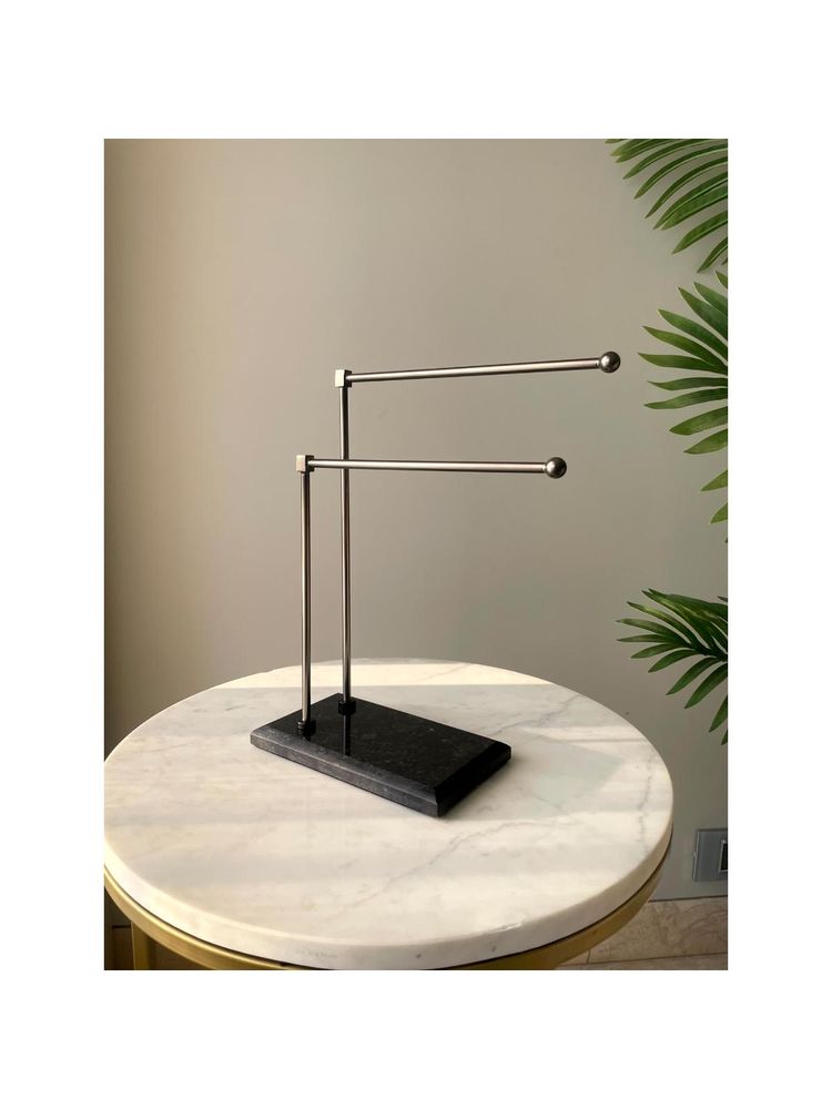 Mason Home Melrose Hand Towel Stand - Black & Silver-picture-24