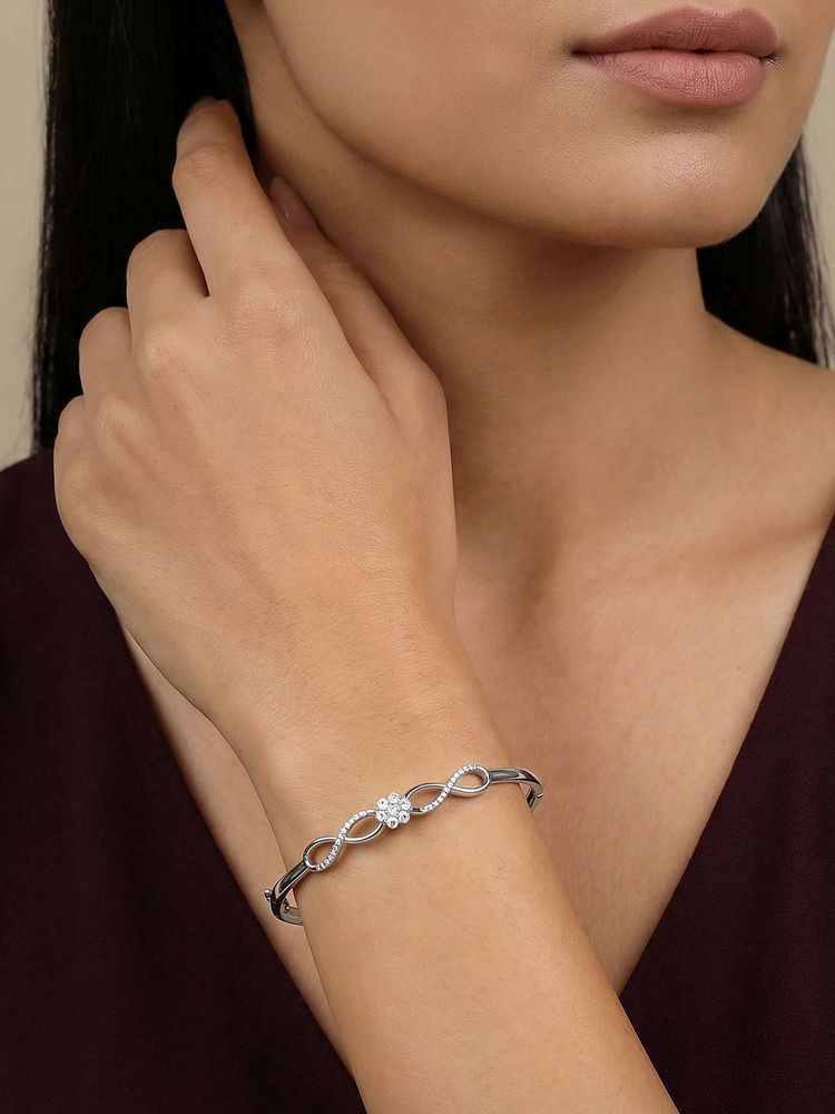 GIVA 925 Silver White Eternal Bloom Bracelet-picture-31