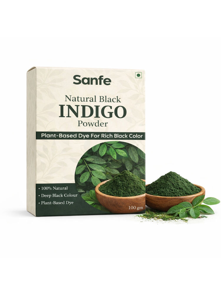 Sanfe Natural Black Indigo Powder For Grey Hair Coverage-picture-12