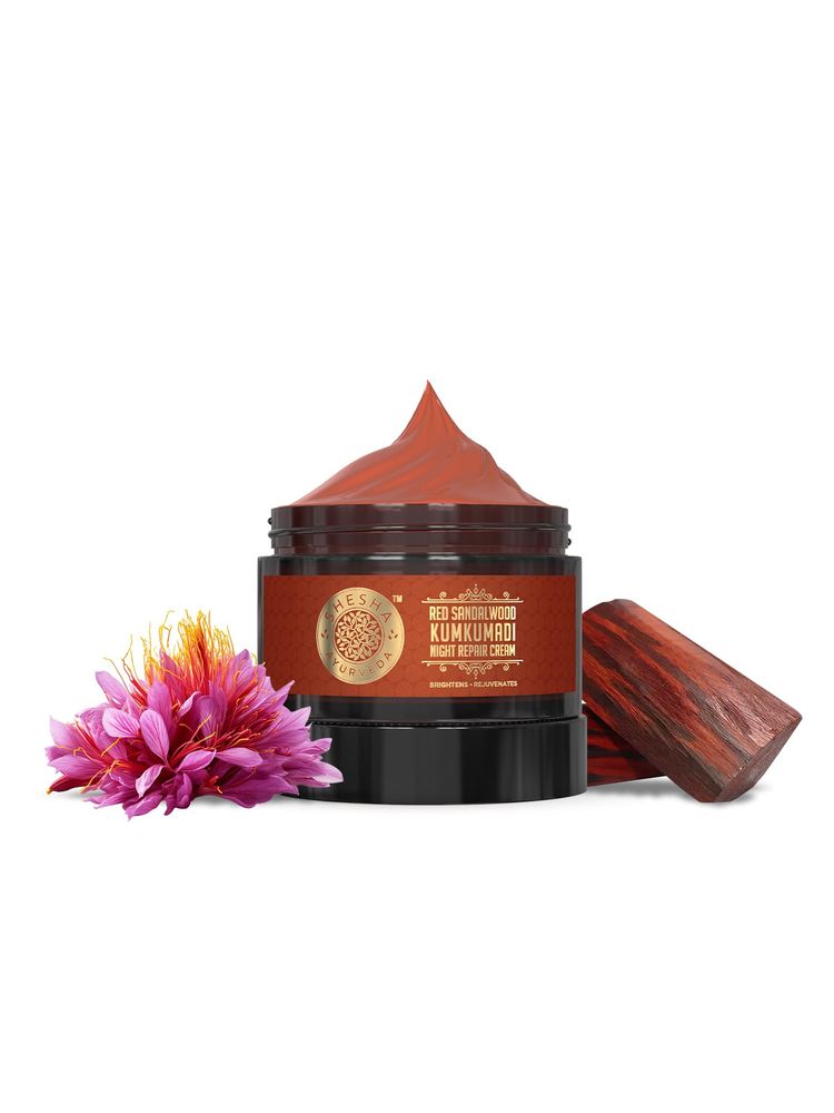 Shesha Ayurveda Red Sandalwood Skin Brightening & Night Repair Cream-image-9