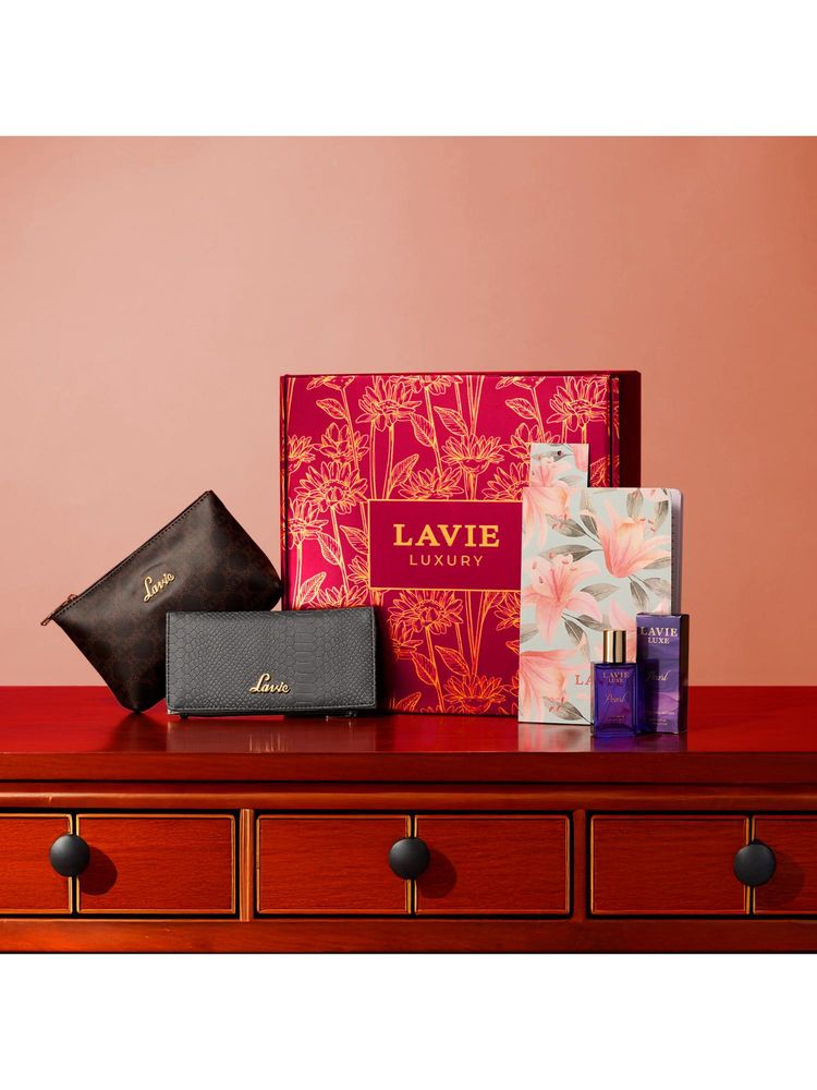 Lavie Scarlet Women Wallet, Pouch, Diary & Perfume - Red (L)-image-7