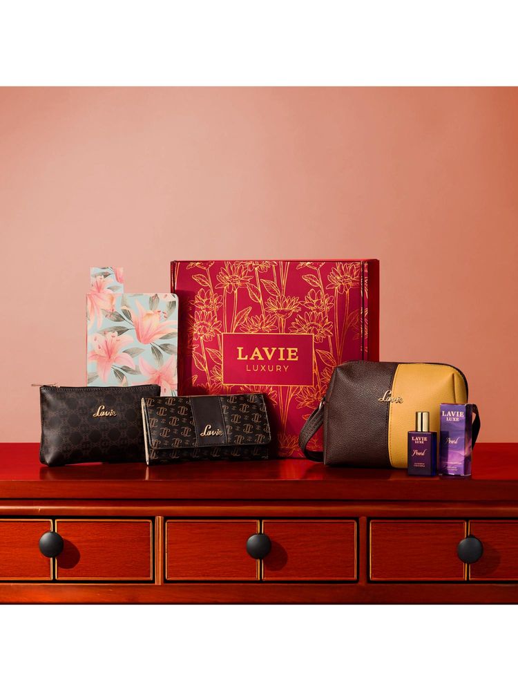 Lavie Scarlet Sally Women Sling Bag With Detachable Strap, Pouch, Diary, Wallet & Perfume (L)-picture-16