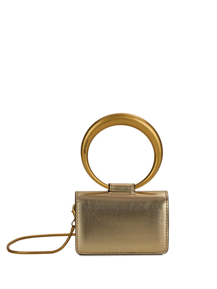 MIRAGGIO Vino Clutch With Detachable Strap - Gold (S)-image-13