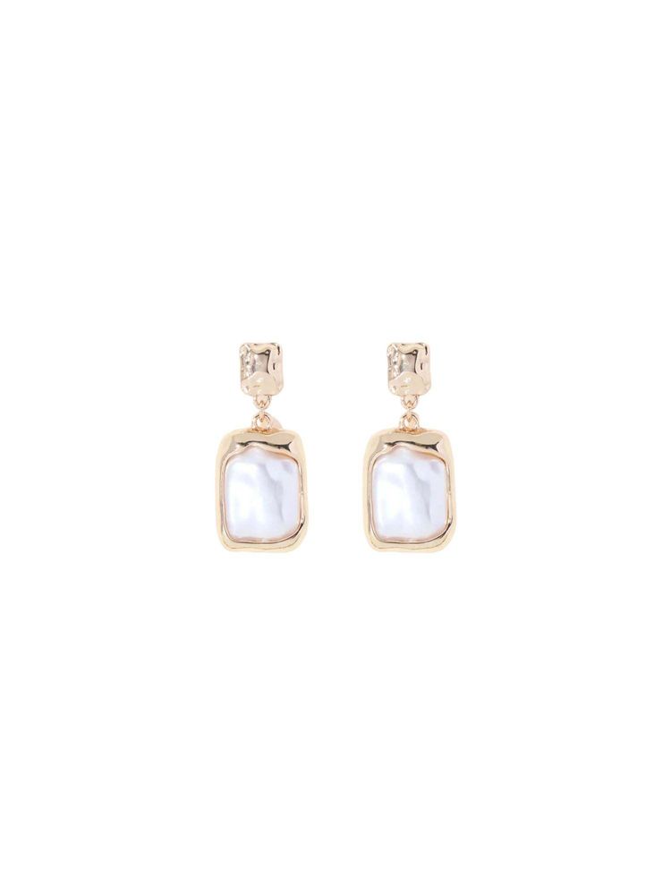 Forever New Ora Square White Drop Earrings-picture-38
