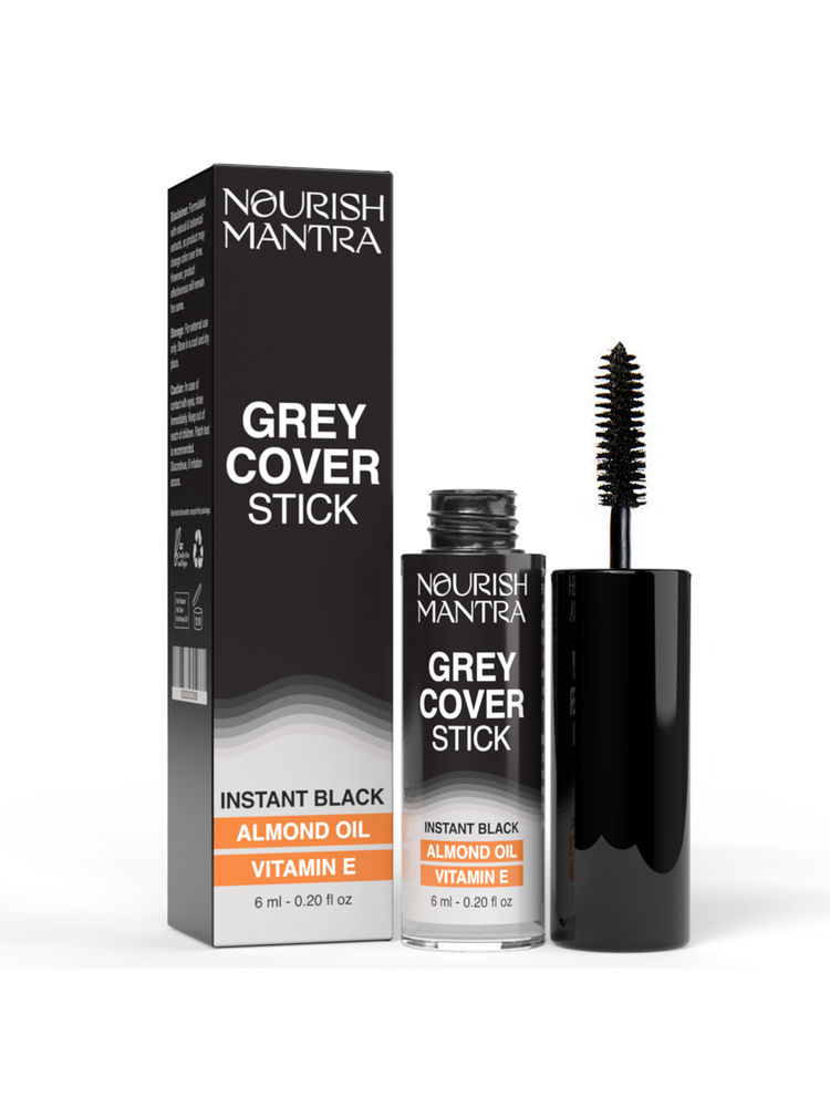 Nourish Mantra Grey Cover Stick With For Instant Hair Color Touch Up-image-2