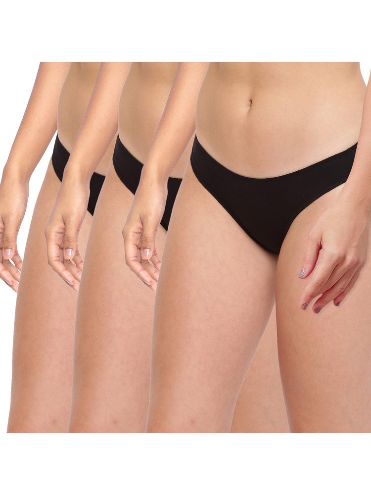 La Intimo Grace Well Bikini Brief - Black (Pack of 3)-image-49