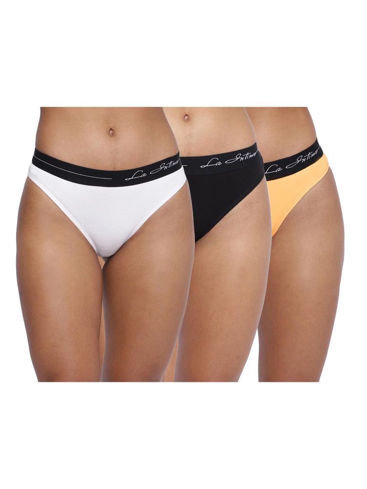 La Intimo Dulce Candy Brief Panty - Multi-Color (Pack of 3)-image-3