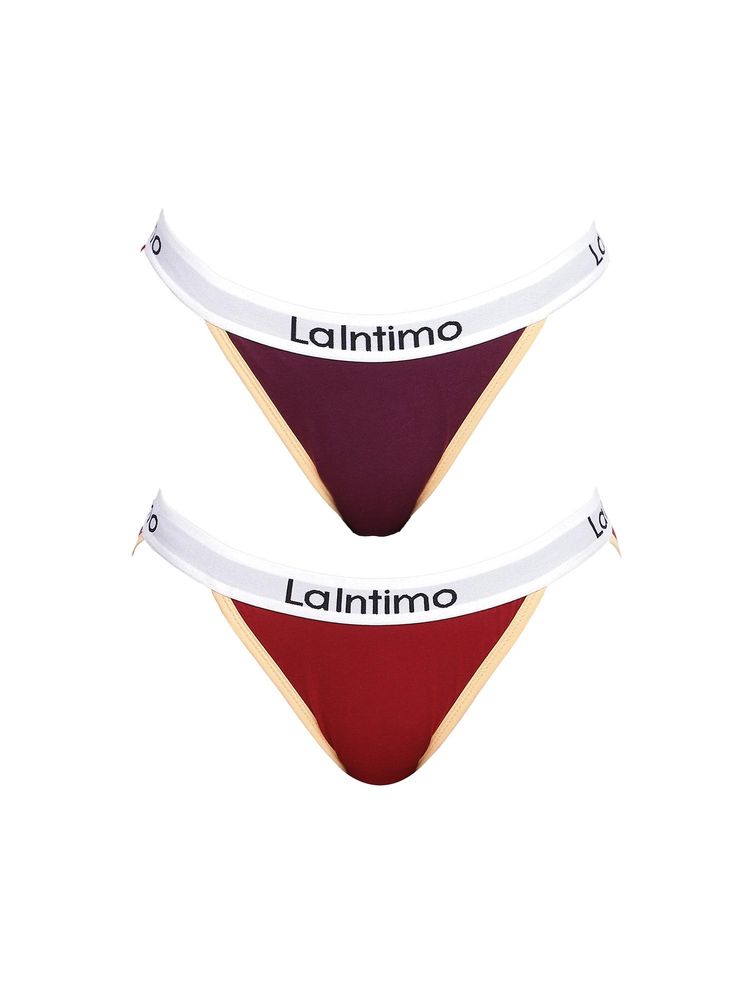 La Intimo Moda Fashionable Brief Panty - Multi-Color (Pack of 2)-image-13