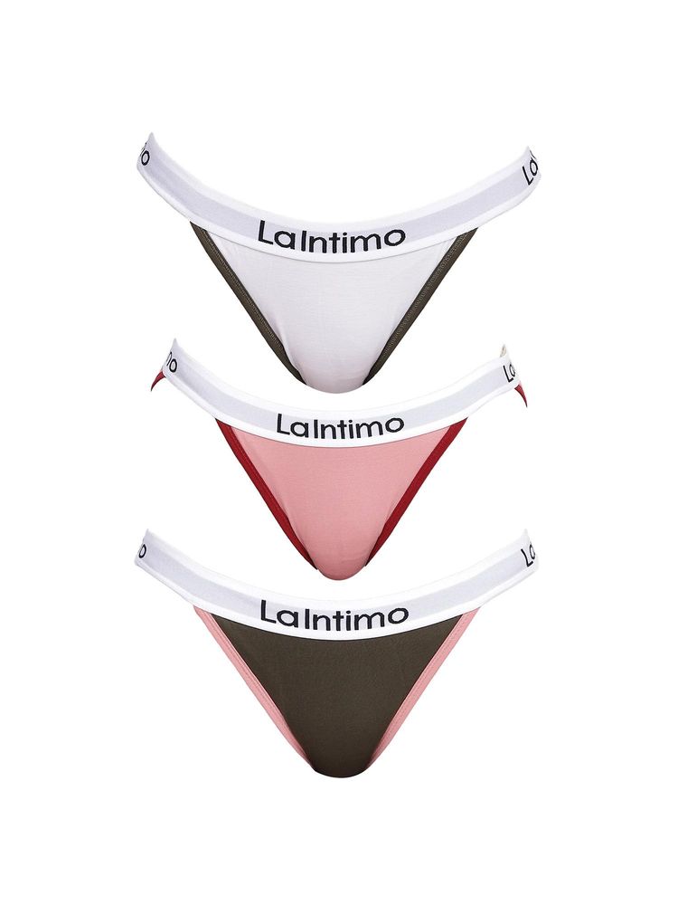 La Intimo Moda Fashionable Brief Panty - Multi-Color (Pack of 3)-image-25