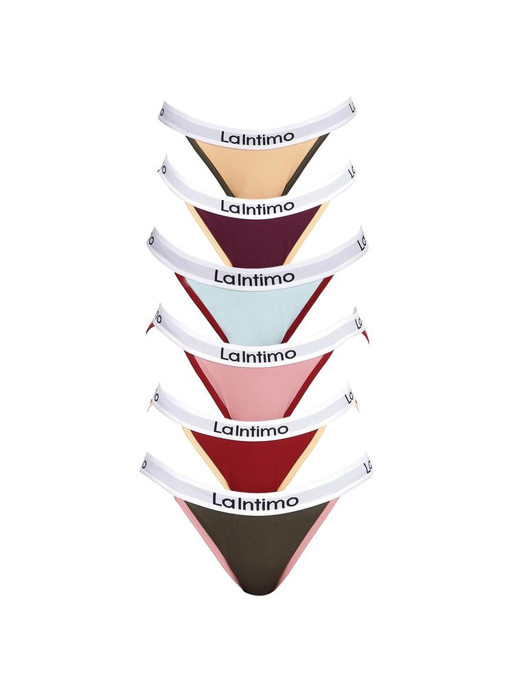 La Intimo Moda Fashionable Brief Panty - Multi-Color (Pack of 6)-image-12