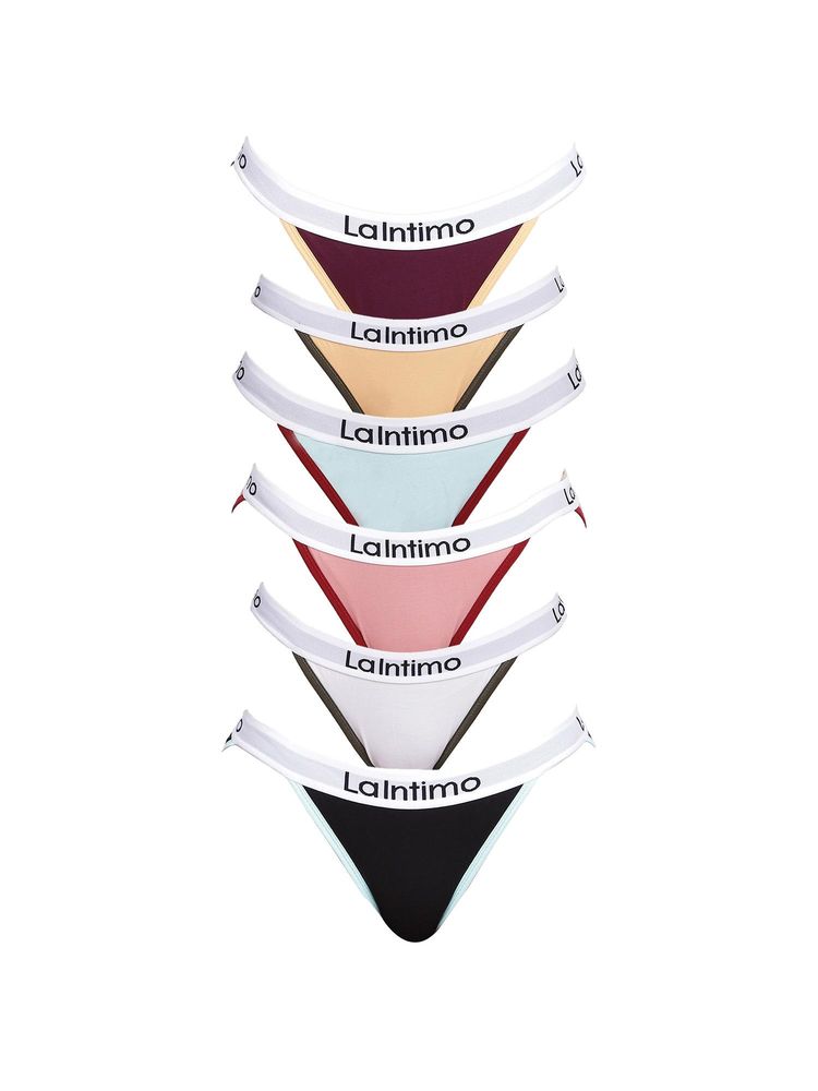 La Intimo Moda Fashionable Brief Panty - Multi-Color (Pack of 6)-image-17