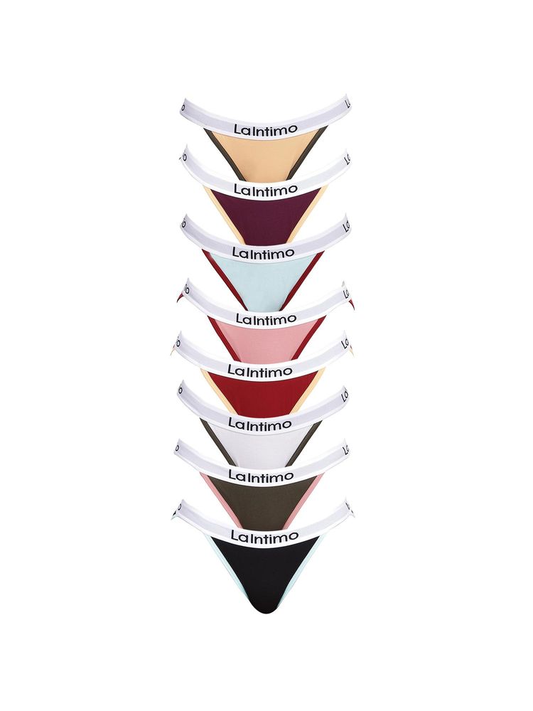 La Intimo Moda Fashionable Brief Panty - Multi-Color (Pack of 8)-image-30