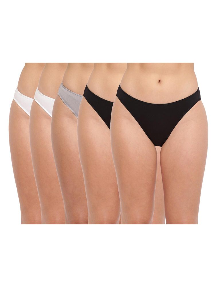 La Intimo Glamo Rise High Leg Brief - Multi-Color (Pack of 5)-image-10