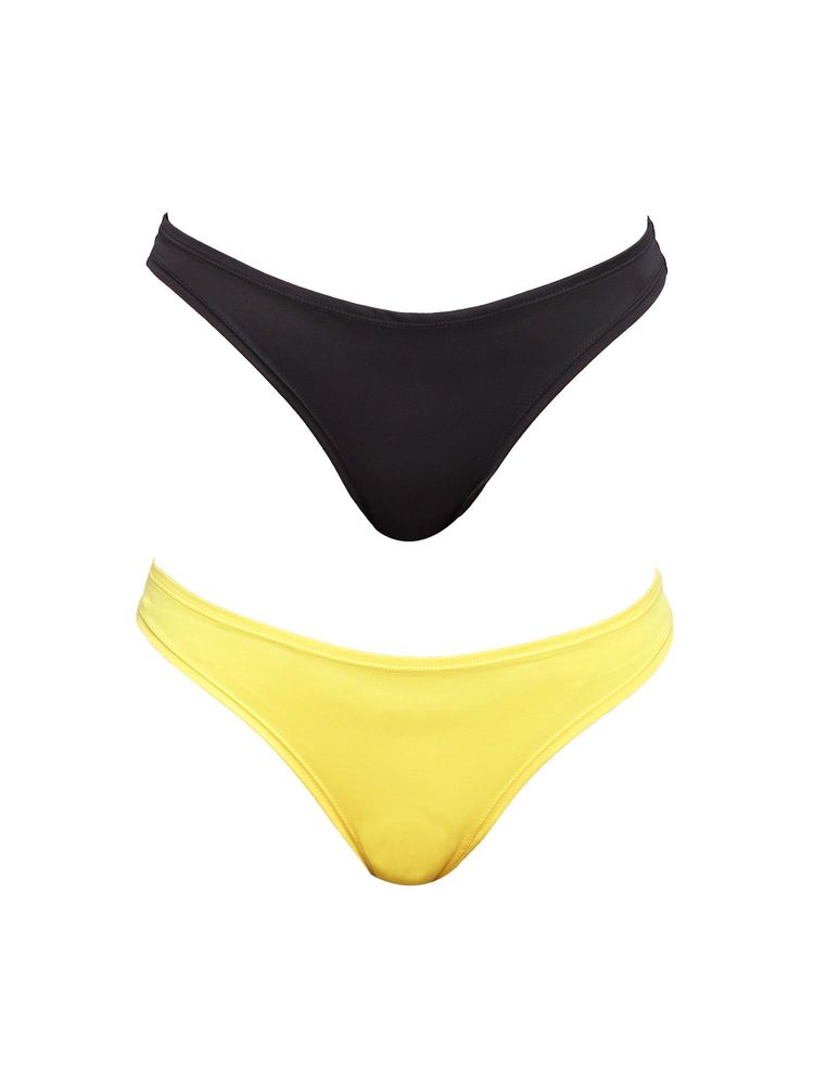 La Intimo Spiffy Semi Seamless Thong - Multi-Color (Pack of 2)-image-39