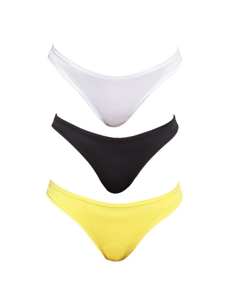 La Intimo Spiffy Semi Seamless Thongs - Multi-Color (Pack of 3)-image-33