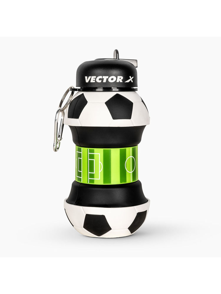 Vector X Flexible Football Sipper Water Bottle 500 ML Black White-picture-15