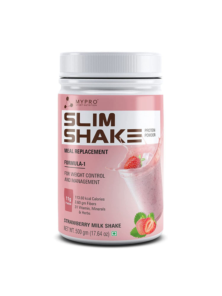 MYPRO SPORT NUTRITION Slim Shake Protein Powder-meal Replacement Shake - Strawberry-picture-31