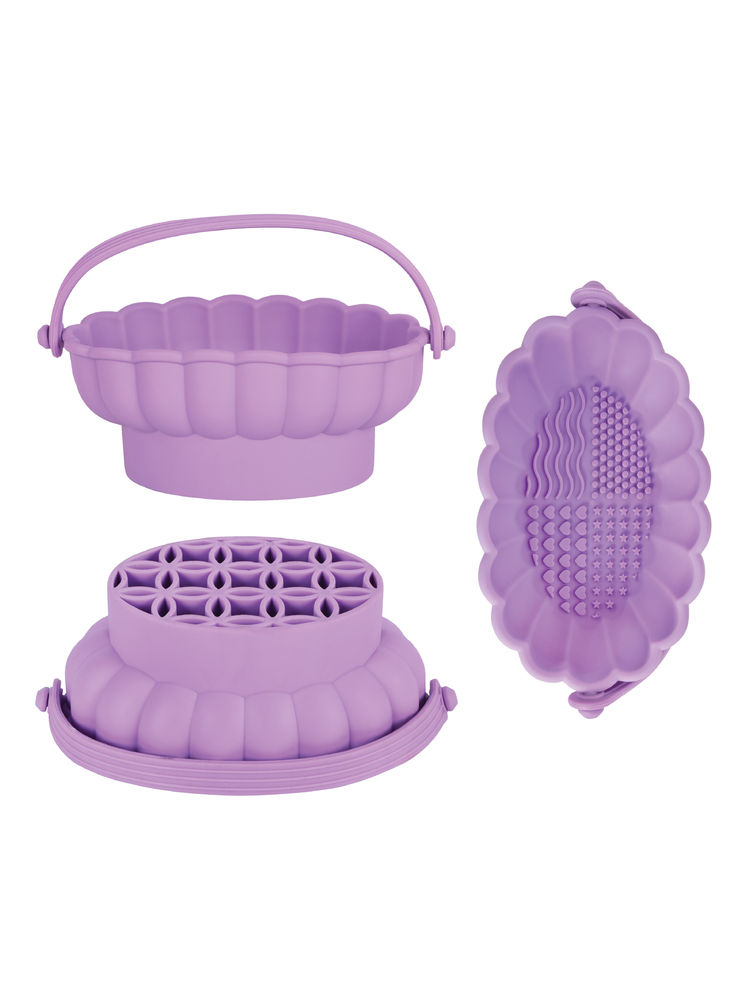 Feel Good Club Rinse & Rest Makeup Brush Cleaner Bowl With Built In Drying Hanging & Storage Stand