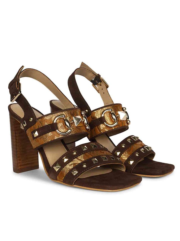Saint G Women Brown Block Heels-image-1