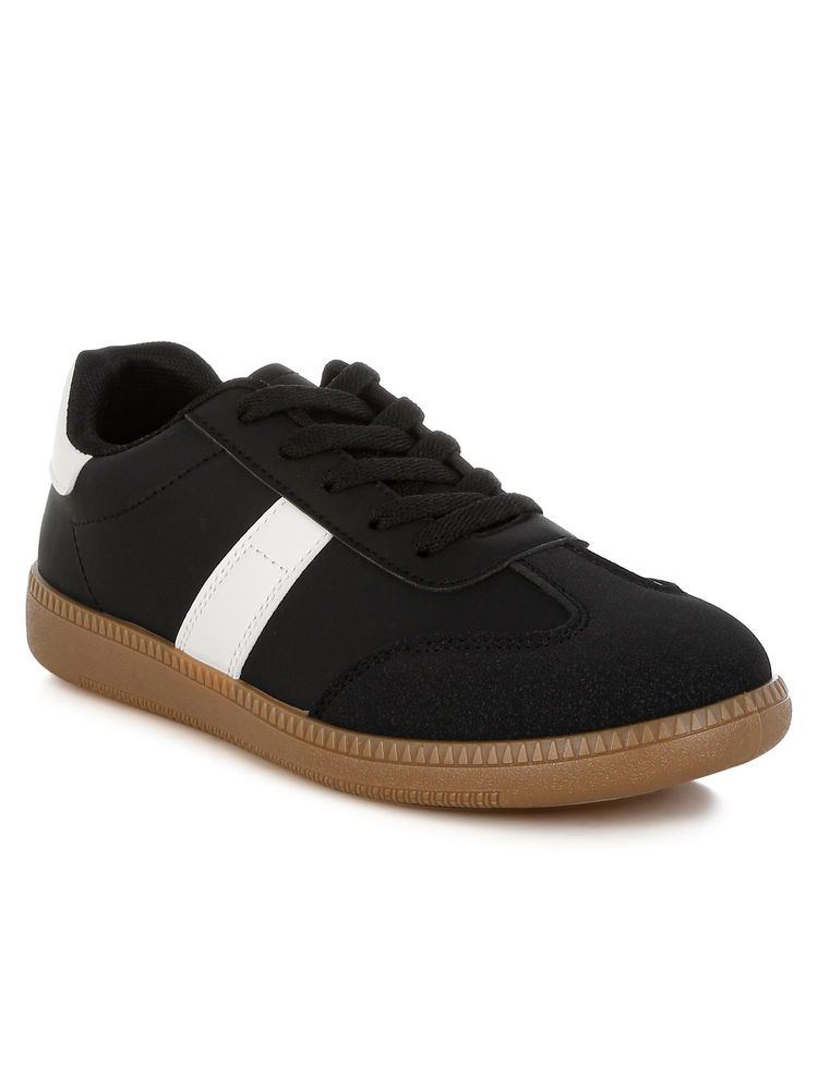 London Rag Women Black Classic Lace-Up Sneakers-image-38