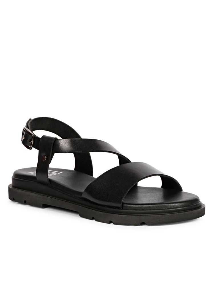 Saint G x Viviblu Black Leather Sandals for Women-picture-41
