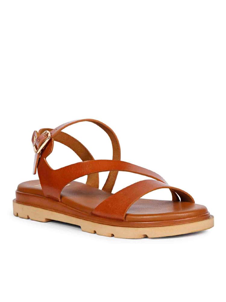 Saint G x Viviblu Brown Leather Sandals for Women-picture-20