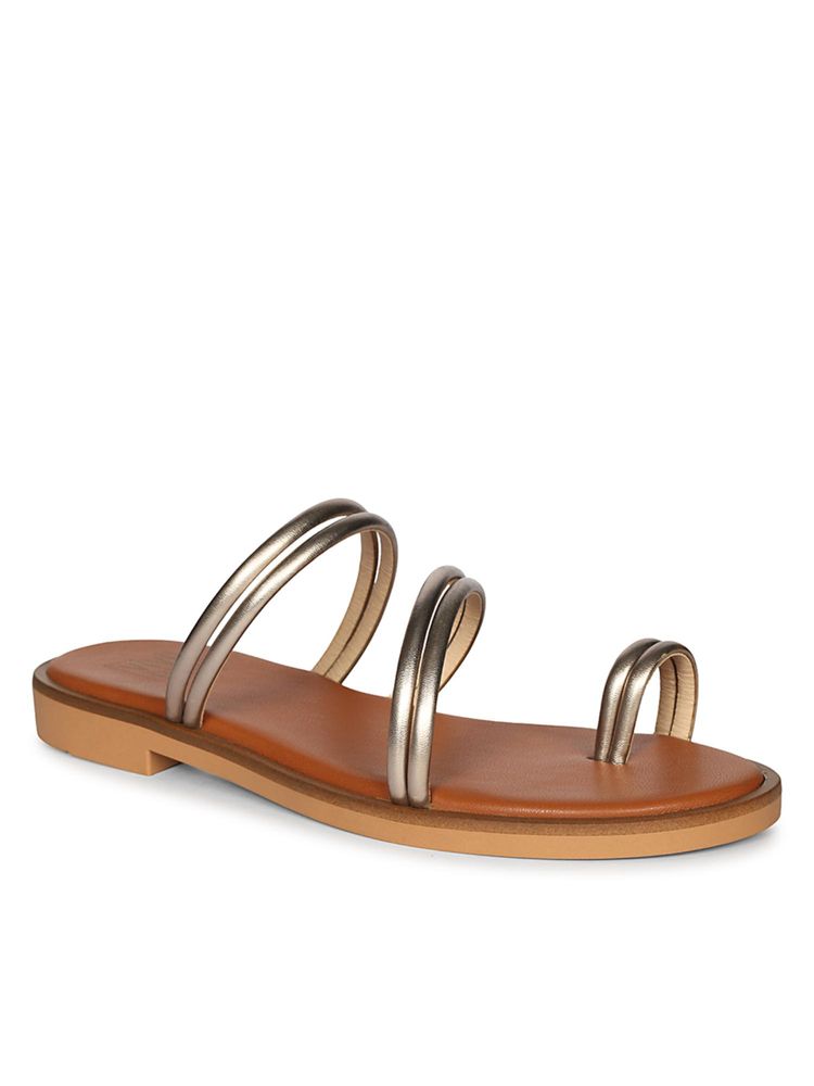 Saint G x Viviblu Gold Flats for Women-picture-19