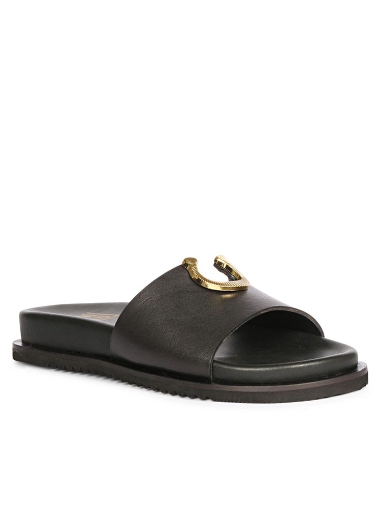 Saint G x Viviblu Black Leather Sandals for Women-picture-42