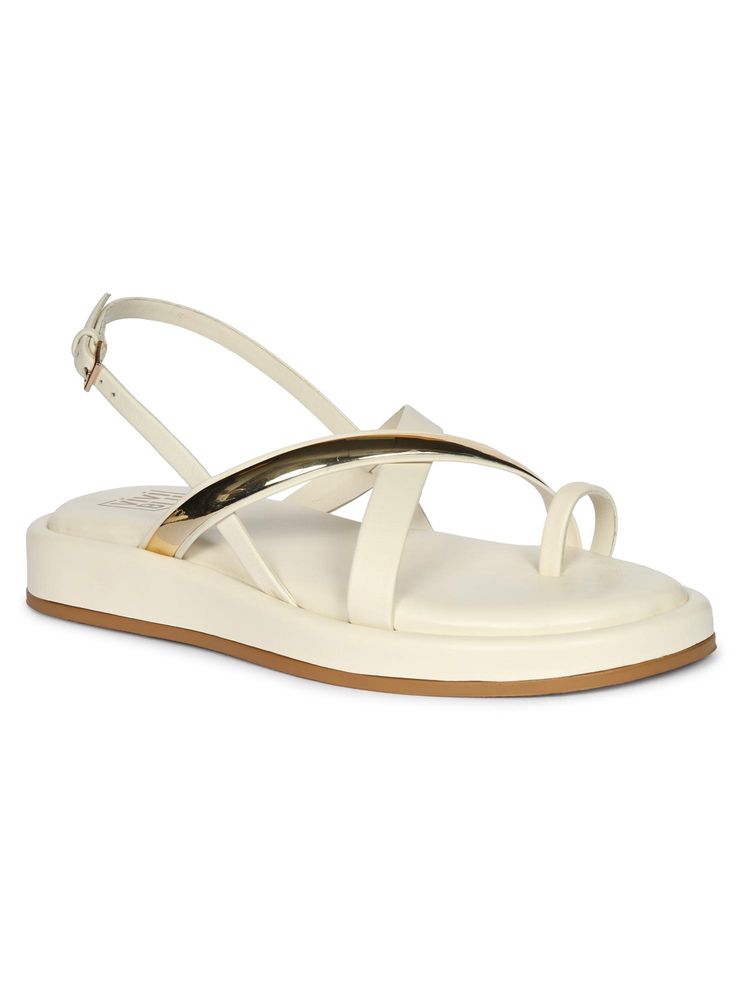 Saint G x Viviblu Off White Sandals for Women-image-31