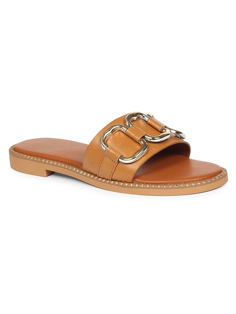 Saint G x Viviblu Tan Flats for Women-picture-24